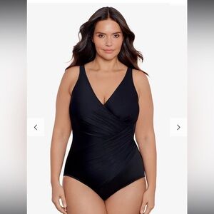 MIRACLESUIT Must Haves Oceanus One Piece Swimsuit Black Plus Size 16W